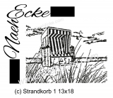 Stickdatei Strandkorb 1 13x18 Scrib-Art