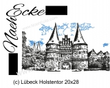 Embroidery Holstentor Lübeck 11.02 x 7.87