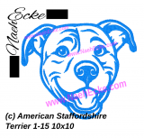 Stickdatei American Stafford 01-15 10x10
