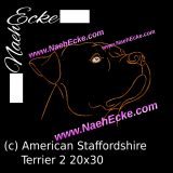 Stickdatei American Staffordshire Terrier 2 20x30 / 20x28