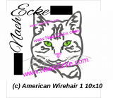 Stickdatei Amerikanische Drahthaarkatze / American Wirehair 1 10x10