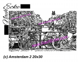 Stickdatei Amsterdam 2 20x30 / 18x30 / 20x28 Scrib-Art