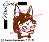 Embroidery Australian Kelpie 1 4x4