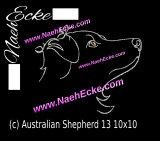 embroidery Australian Shepherd 13 4x4