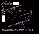 embroidery Australian Shepherd 13 11.81 x 7.87