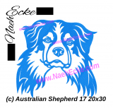 Stickdatei Australian Shepherd 17 20x30 / 20x28 / 26x26