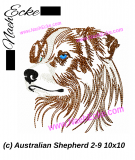 Stickdatei Australian Shepherd 2-9 10x10