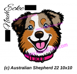Embroidery Australian Shepherd 22 4x4
