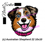Embroidery Australian Shepherd 22 4x4