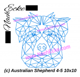Stickdatei Australian Shepherd 4-5 10x10