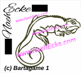 embroidery bearded dragon 11.81 x 7.87