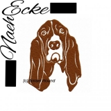 embroidery Basset Hound 5x7" 