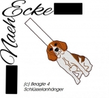 Embroidery Beagle 4 ITH Keychain 