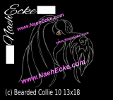 Stickdatei Bearded Collie 10 13x18