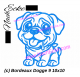 Stickdatei Bordeaux Dogge 9 10x10