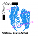 Embroidery Border Collie 18 11.81 x 7.87