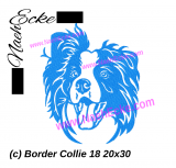 Stickdatei Border Collie 18 20 x 30 / 18x30 / 20x20 / 20x28