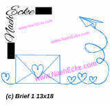 Stickdatei Brief 1 13x18 / 14x20