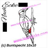 Stickdatei Buntspecht 1 10x10