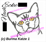 Stickdatei Burma Katze 1 / Burmese