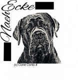 Embroidery Cane Corso 4 5x7" 