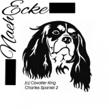 Embroidery Cavalier King Charles Spaniel 2 4x4" 