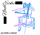 Stickdatei Cello 2 10x10