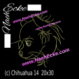 Stickdatei Chihuahua 14 20x30 / 20x28 / 20x20