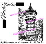 Stickdatei Cuxhaven Wasserturm 13x18 / 14x20 hoch! Scrib-Art