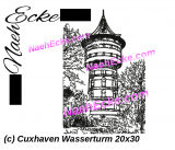 Embroidery Cuxhaven Watertower 7.87 x 7.87 / 11.81 x 7.87