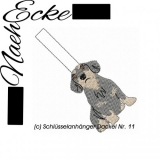 Embroidery Dachshund 11 Keychain 