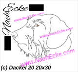 Embroidey Dachshund 20 11.81 x 7.87