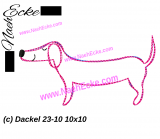 Embroidery Dachshund 23-10 4x4