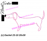 Embroidery Dachshund 23-10 11.81 x 7.87