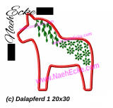Embroidery Dala Horse 1 11.81 x 7.87