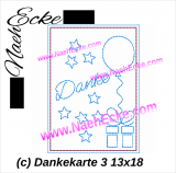 Embroidery Dankekarte Thank You Card 3 5x7
