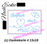 Embroidery Dankekarte Thank You Card 4 5x7