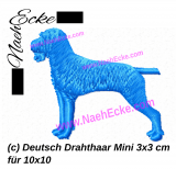 Stickdatei Deutsch Drahthaar Mini 3x3 cm
