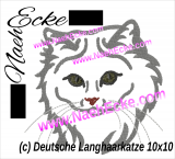 Stickdatei Deutsche Langhaarkatze 1 10x10