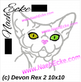 Stickdatei Devon Rex 2 10x10