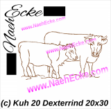 Embroidery Cow 19 Dexterrind 11.81 x 7.87