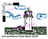 Stickdatei Leuchtturm Dicke Berta Cuxhaven 13x18 / 14x20 Scrib-Art