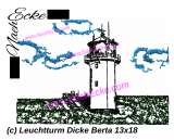 Embroidery Lighthouse Dicke Berta Cuxhaven 5x7