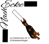 Stickdatei Dobermann Nr. 8 ITH Schlüsselanhänger 