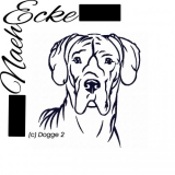 Stickdatei Dogge Nr.2 10x10