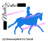 Embroidery dressage horse 5x7