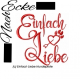 Embroidery Einfach Liebe Hundepfote 13x18 