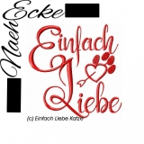 Embroidery Einfach Liebe Katze 10x10 