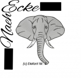 Stickdatei Elefant Nr.3 10x10