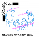 Embroidery Parents 1 with children 4x4